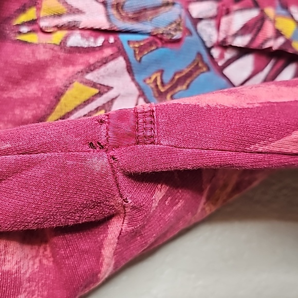 Affliction small red distressed Zip Front jacket - Picture 11 of 12